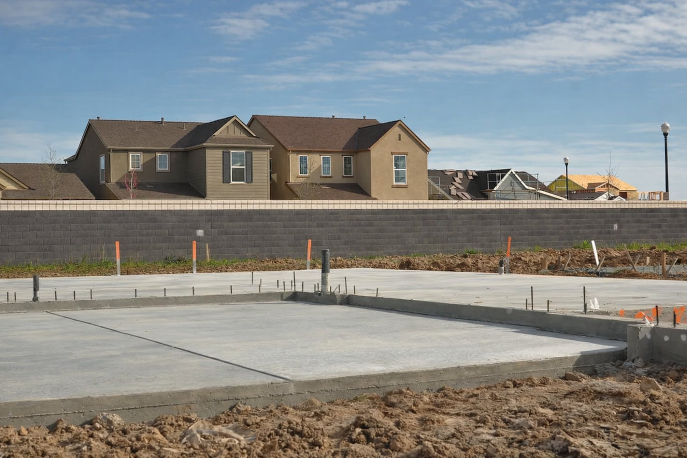 Slab foundation building in Worcester, MA