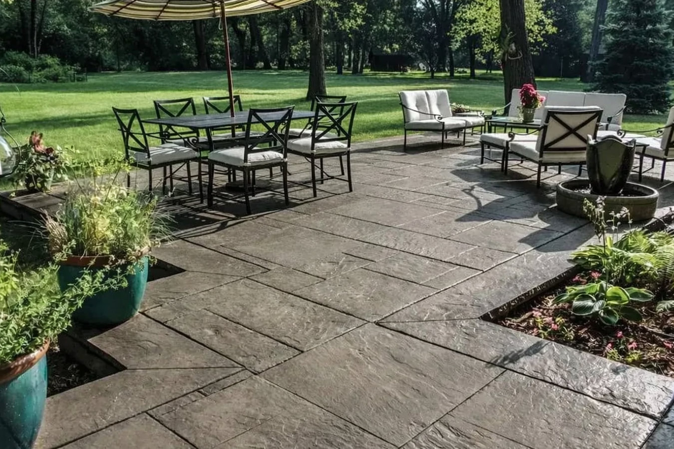 Stamped concrete services in Worcester, MA